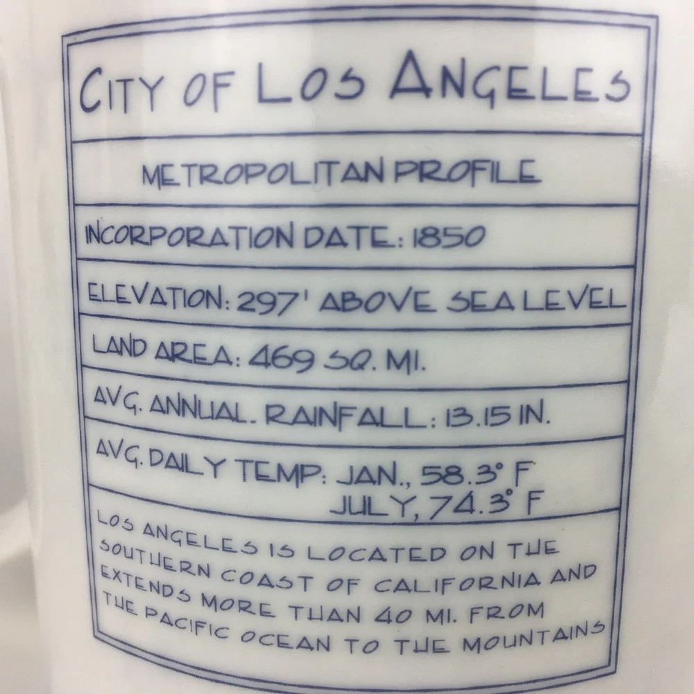 Set of 2 2010 Starbucks Los Angeles Architect Blue‎